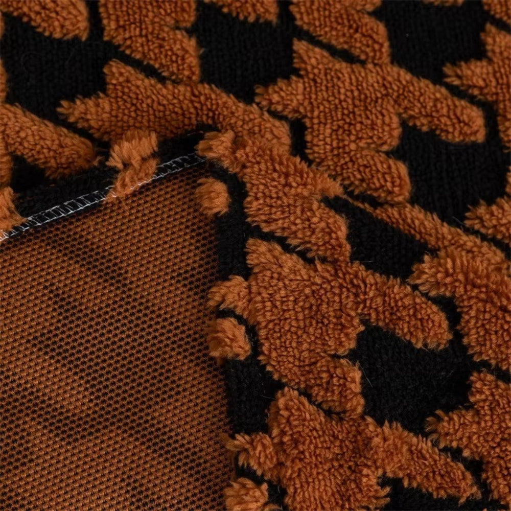 Plush Houndstooth Non-Slip Sofa Cover, 71in Wide in Many Lengths | Houndstooth Grip for Your Sofa | Sofa Covers