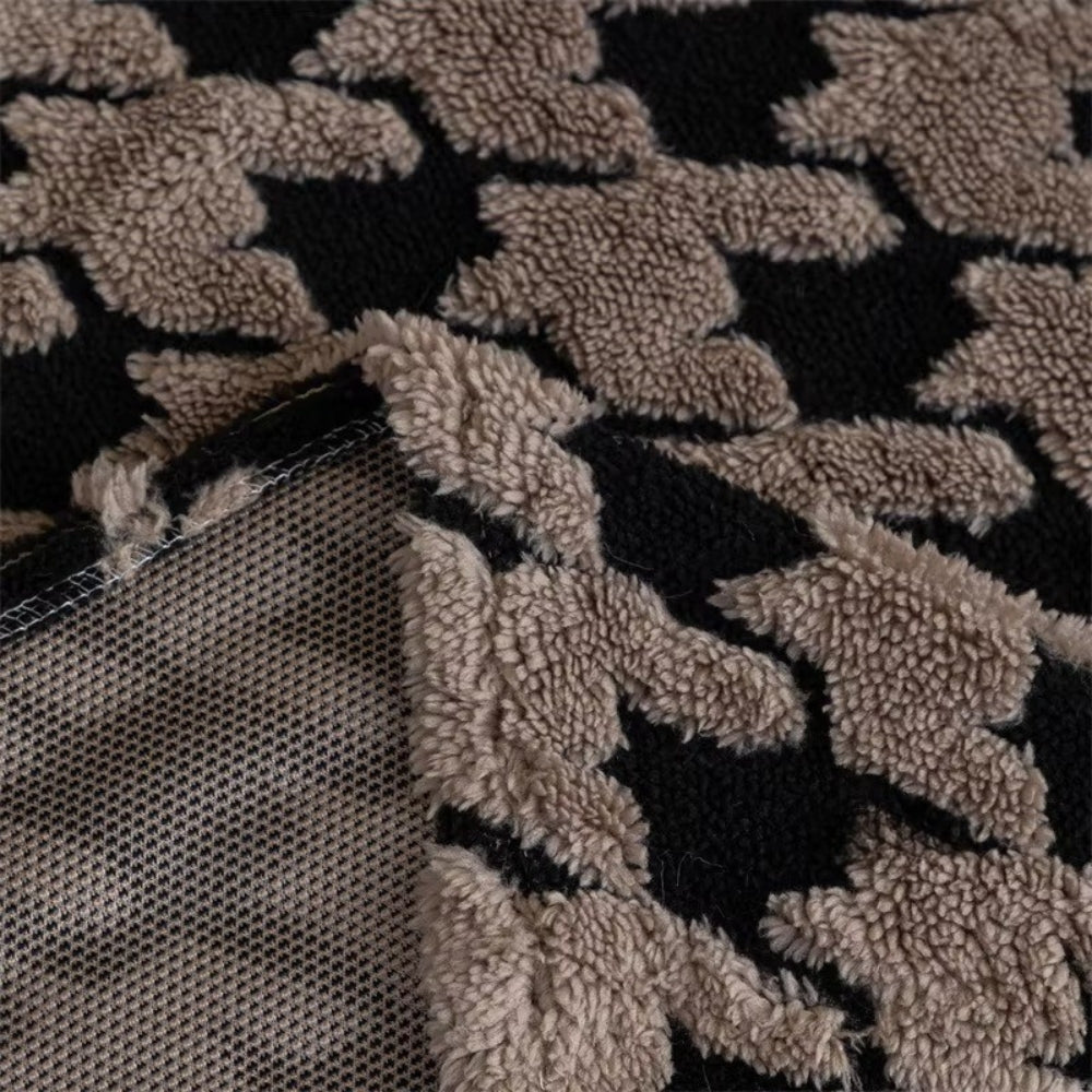 Plush Houndstooth Non-Slip Sofa Cover, 71in Wide in Many Lengths | Houndstooth Grip for Your Sofa | Sofa Covers
