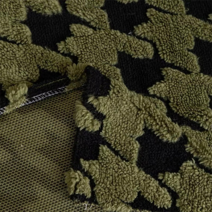 Plush Houndstooth Non-Slip Sofa Cover, 71in Wide in Many Lengths | Houndstooth Grip for Your Sofa | Sofa Covers