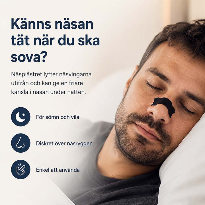 Elastic Nasal Strips for Snoring Comfort and Stuffy Nights, 30 Count | Soft Strips for Easy Nose Breathing | Nasal Strips