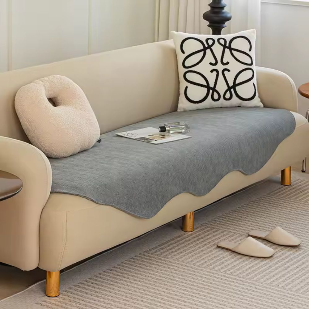 Quilted Contour Fit Non Slip Sofa Cover, 500 GSM Plush Microfiber | Thick Quilted Cover in 14 Sizes | Sofa Covers