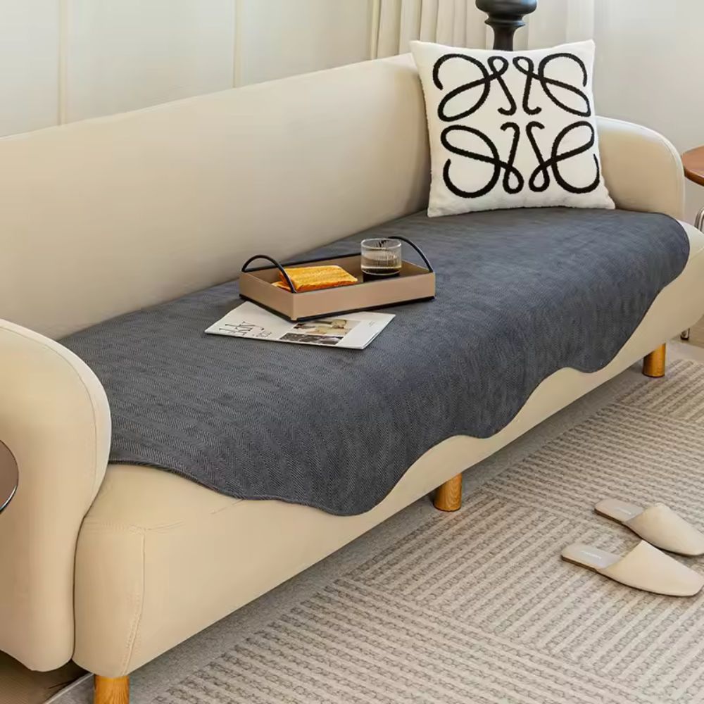 Quilted Contour Fit Non Slip Sofa Cover, 500 GSM Plush Microfiber | Thick Quilted Cover in 14 Sizes | Sofa Covers