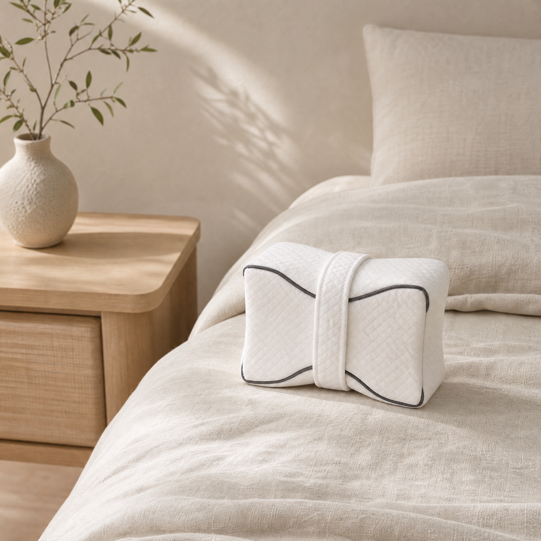 Contoured Memory Foam Knee Pillow That Separates the Knees | Aligned Hips, Calmer Lower Back | Knee Pillows