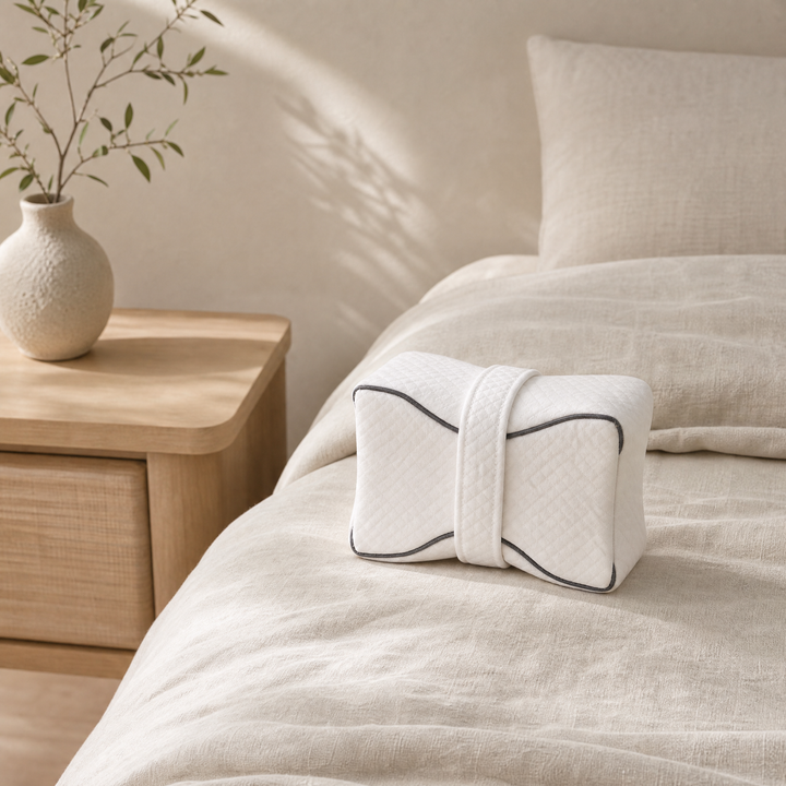 Contoured Memory Foam Knee Pillow That Separates the Knees | Aligned Hips, Calmer Lower Back | Knee Pillows