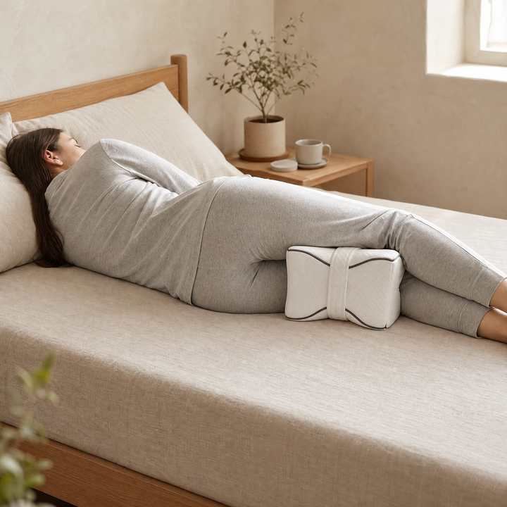 Contoured Memory Foam Knee Pillow That Separates the Knees | Aligned Hips, Calmer Lower Back | Knee Pillows