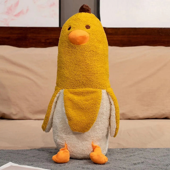 Banana Duck Hugging Plush Pillow, 50cm with Stretchy Fabric | Squishy Banana Duck Pillow | Plush Pillows