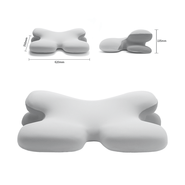 Ergonomic Memory Foam Cervical Pillow in Four Colours | Contoured Neck and Shoulder Comfort | Bed Pillows