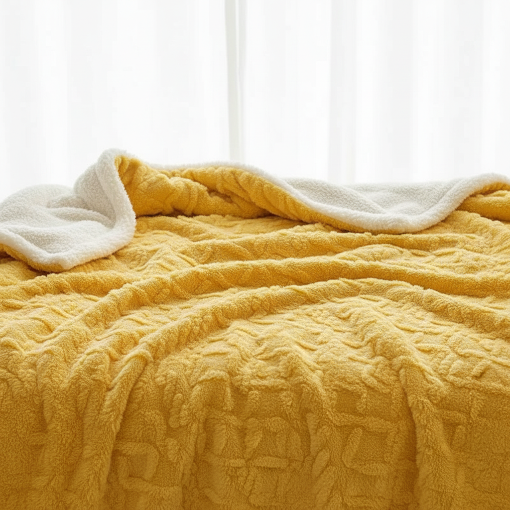 Lambswool Style Microfiber Fleece Winter Blanket Double-Sided | Double-Sided Lambswool-Style Warmth | Fleece Blankets