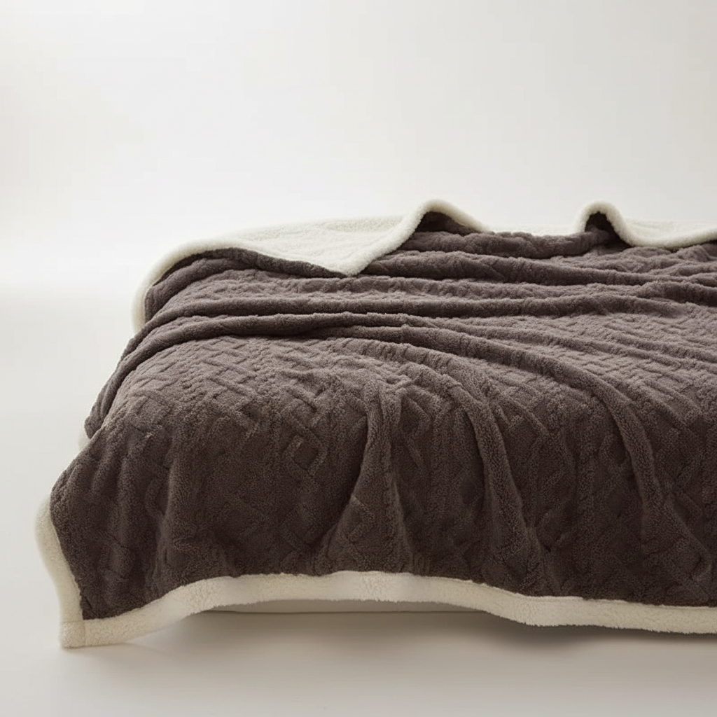 Lambswool Style Microfiber Fleece Winter Blanket Double-Sided | Double-Sided Lambswool-Style Warmth | Fleece Blankets