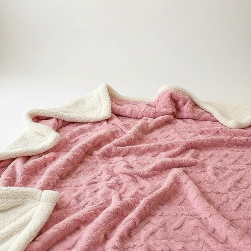 Lambswool Style Microfiber Fleece Winter Blanket Double-Sided | Double-Sided Lambswool-Style Warmth | Fleece Blankets