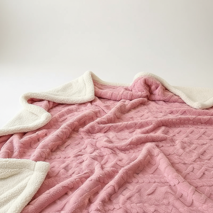 Lambswool Style Microfiber Fleece Winter Blanket Double-Sided | Double-Sided Lambswool-Style Warmth | Fleece Blankets