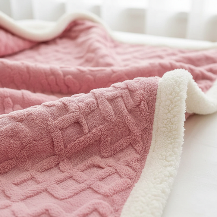 Lambswool Style Microfiber Fleece Winter Blanket Double-Sided | Double-Sided Lambswool-Style Warmth | Fleece Blankets
