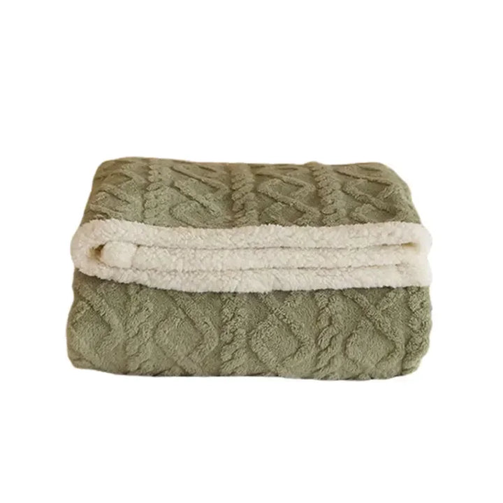Lambswool Style Microfiber Fleece Winter Blanket Double-Sided | Double-Sided Lambswool-Style Warmth | Fleece Blankets