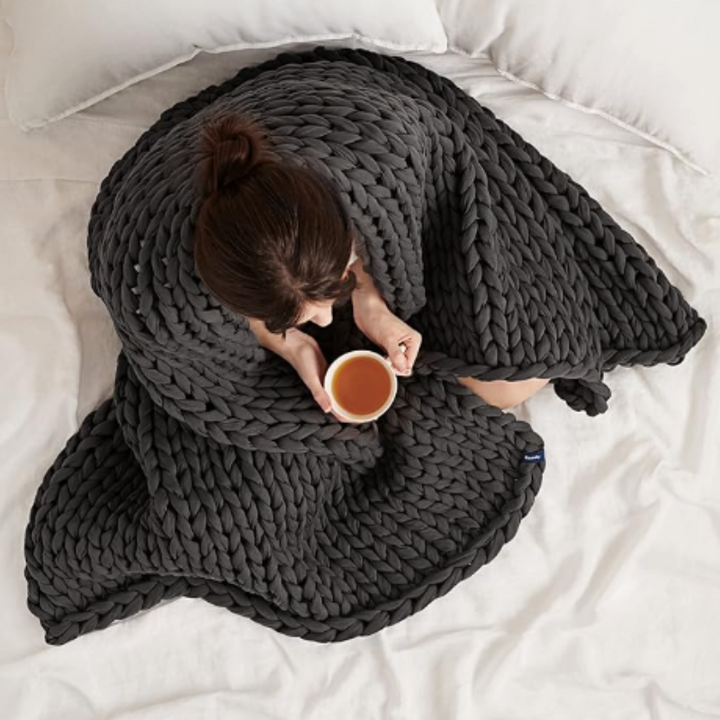 Padded Cotton Sleep Blanket with Gentle Calming Weight | Gentle Weight for Calm Evenings | Weighted Blankets