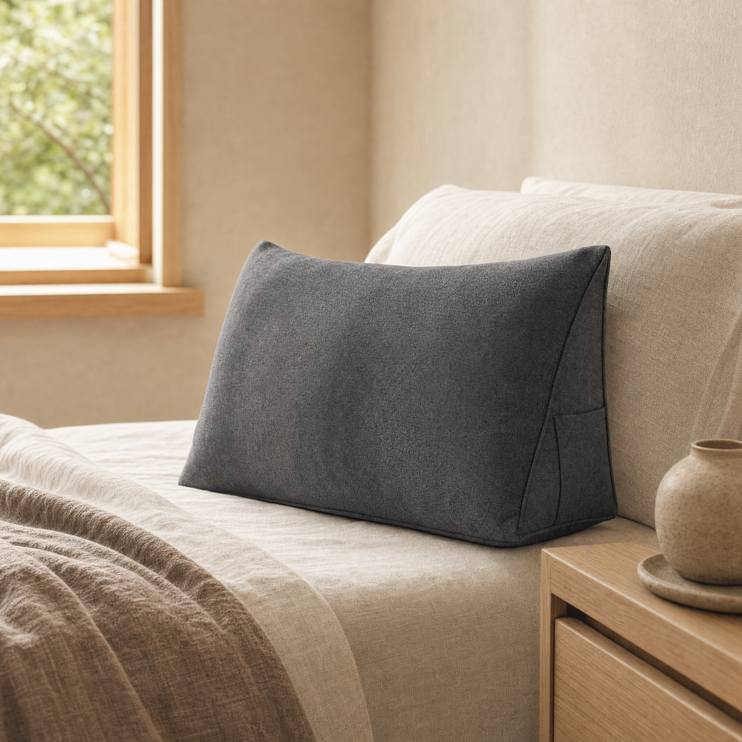 Triangular Wedge Backrest Pillow for Reading and Working in Bed | Turn Your Bed Into a Couch | Wedge Pillows