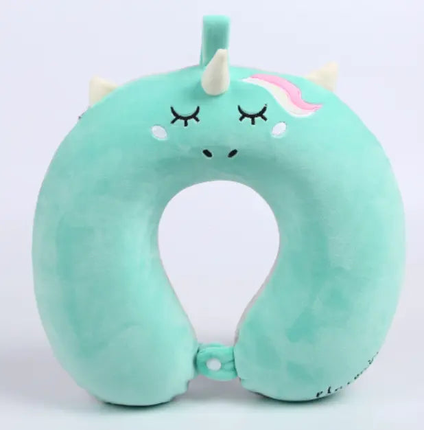 Unicorn Plush U-Shaped Memory Foam Travel Neck Pillow 12 Inch | Playful Neck Cushion for Journeys | Travel Pillows