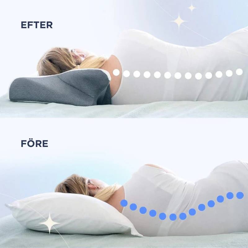 Contour Memory Foam Pillow with Two Height Levels for Neck and Shoulder Comfort | Two Heights, One Supportive Shape | Bed Pillows