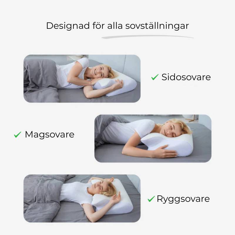 Contour Memory Foam Pillow with Two Height Levels for Neck and Shoulder Comfort | Two Heights, One Supportive Shape | Bed Pillows