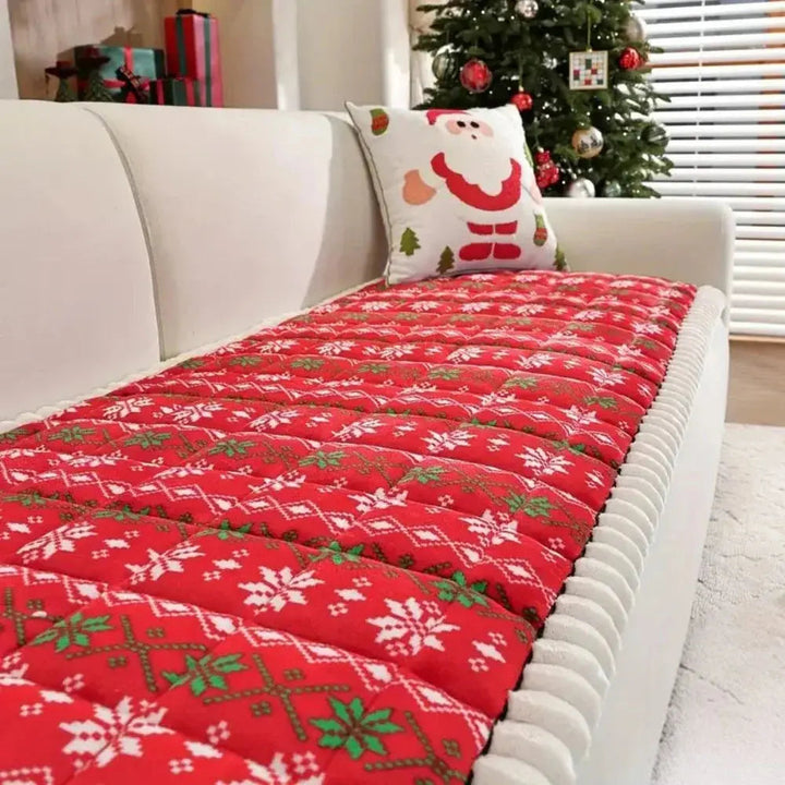 Thickened Snowflake Stretch Sofa Slipcover for Christmas | Festive Refresh for Your Sofa | Sofa Covers