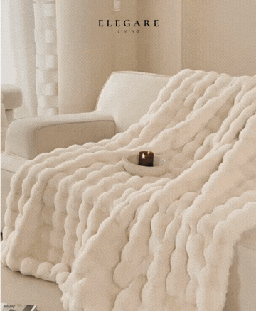 Fluffy Bubble Texture Winter Blanket for Sofa and Bed | Fluffy Bubble Texture Warmth | Throw Blankets