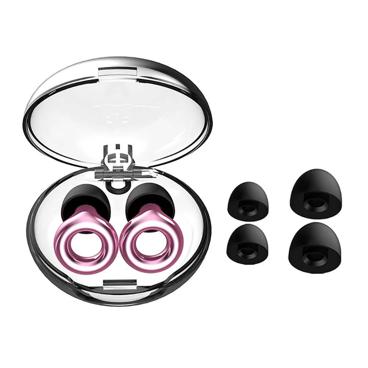 Reusable Noise Reducing Earplugs with Spare Tips and Carry Box | Quieter Focus, Still Hear Speech | Earplugs