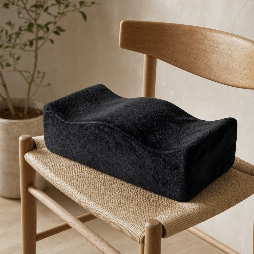 Contoured Memory Foam Tailbone Cushion for Office, Car and Home | Tailbone Pressure Spread Evenly | Seat Cushions