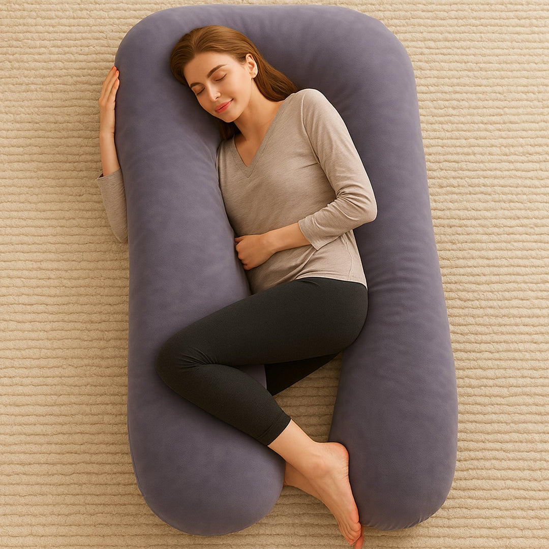 U-Shaped Full Body Pillow for Side Sleepers and Pregnancy with Washable Cover | Wrap-Around Body Pillow Support | Body Pillows