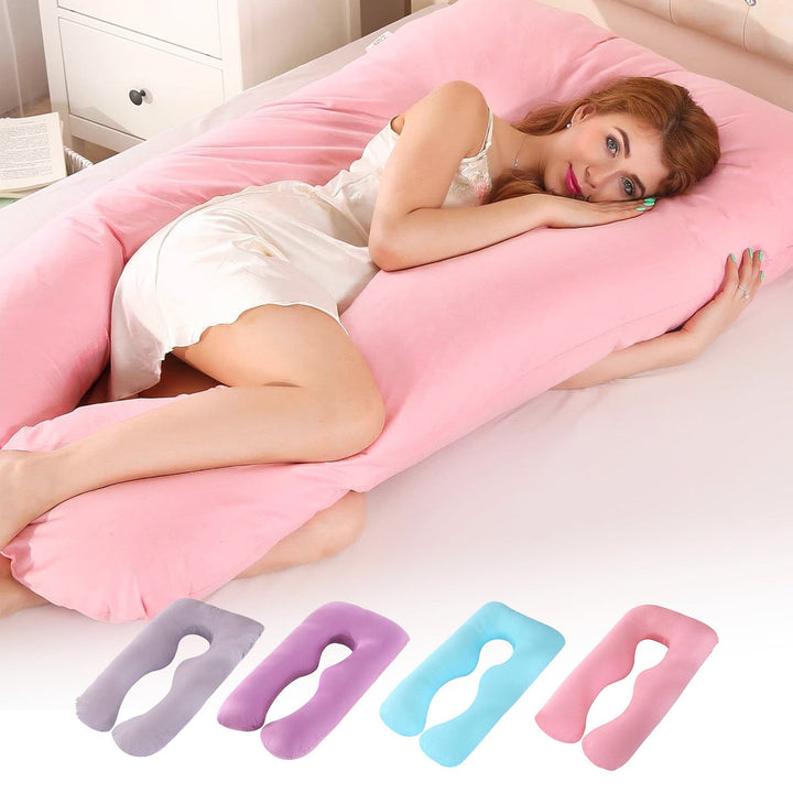 U-Shaped Full Body Pillow for Side Sleepers and Pregnancy with Washable Cover | Wrap-Around Body Pillow Support | Body Pillows