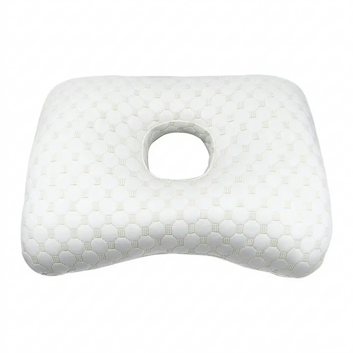 Ear Piercing Donut Pillow for Side Sleepers | Sleep on Your Side Without Ear Pressure | Bed Pillows