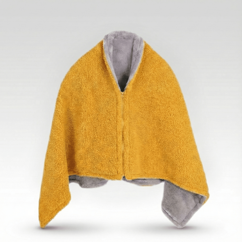 USB Heated Throw Blanket with 3 Heat Levels, Sherpa Fleece and Zipper | Zip-Up USB Heated Throw | Heated Blankets