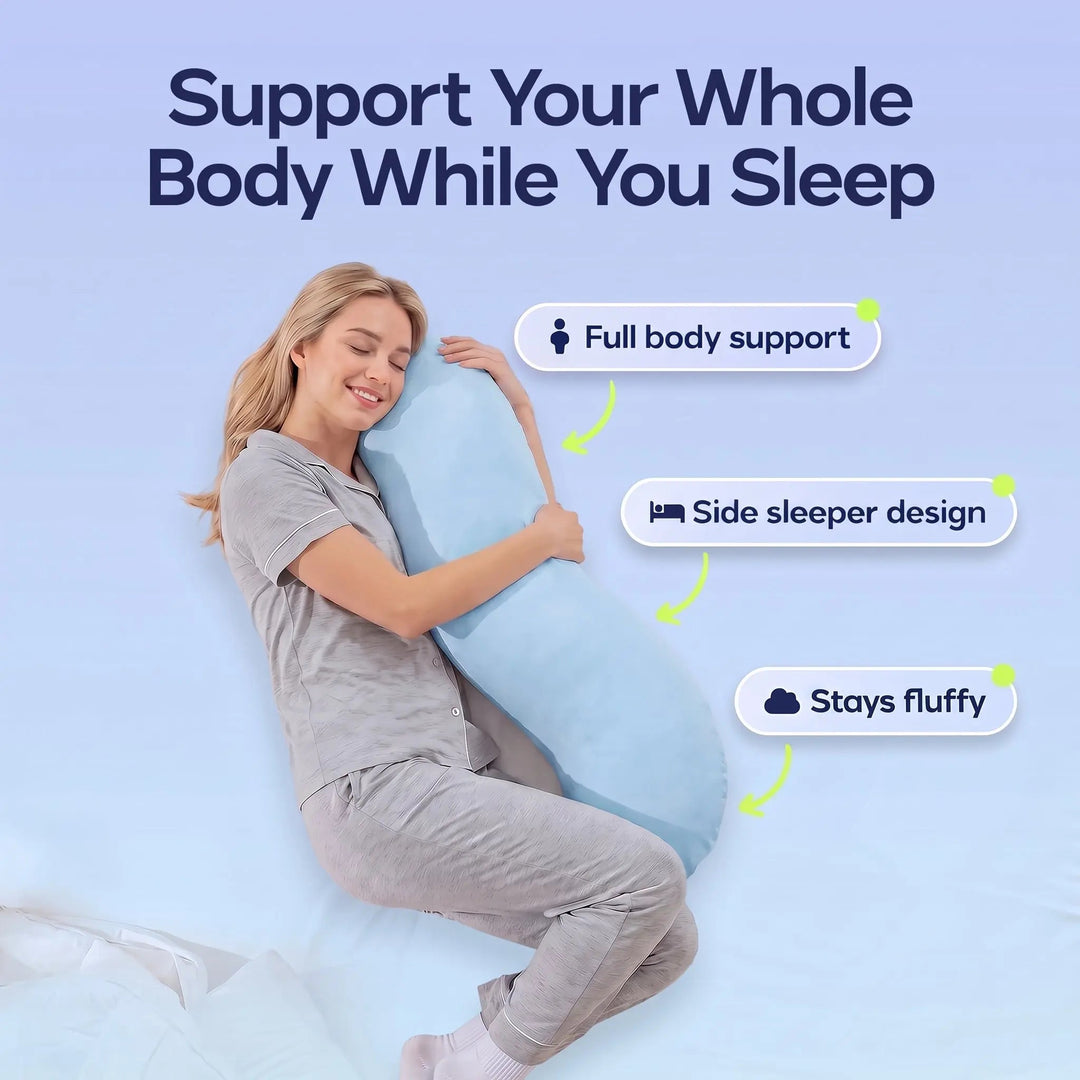 Pea Pod Memory Foam Body Pillow for Side Sleepers | Pea Pod Support for Side Sleepers | Body Pillows