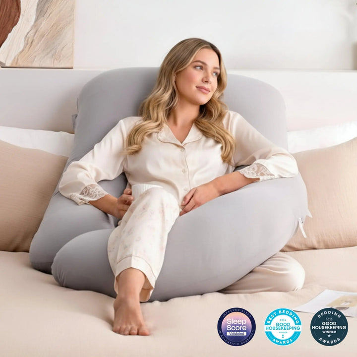 Full-Body Maternity Pillow for Side Sleeping in Three Colours | Whole-Body Support for Expectant Mums | Body Pillows