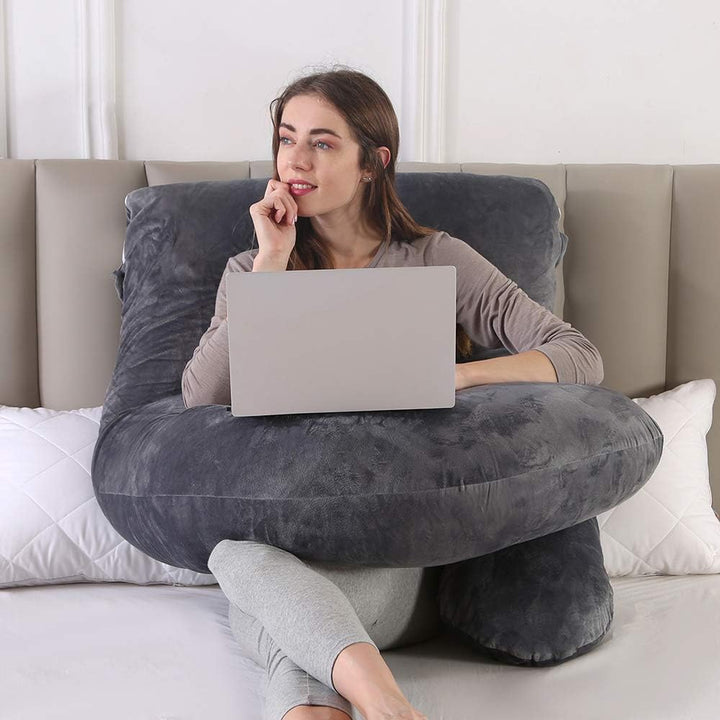 U-Shaped Pregnancy Pillow with Removable Velvet Cover in Two Sizes | Full-Body Hug for Pregnancy | Pregnancy Pillows