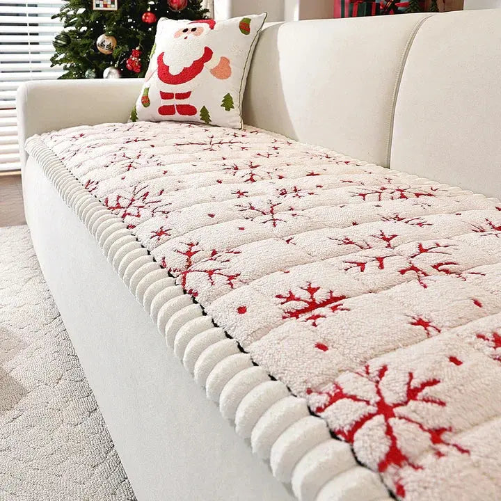 Thickened Snowflake Stretch Sofa Slipcover for Christmas | Festive Refresh for Your Sofa | Sofa Covers