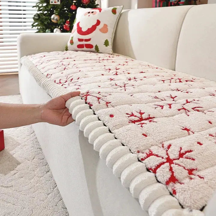 Thickened Snowflake Stretch Sofa Slipcover for Christmas | Festive Refresh for Your Sofa | Sofa Covers