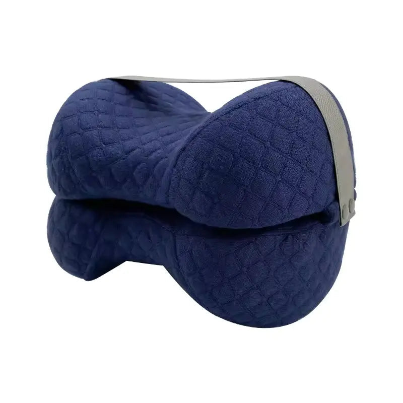 Knitted Memory Foam Leg Pillow with Curved Ergonomic Shape, 11x8 Inch | Compact Curved Pillow for Resting | Leg Pillows