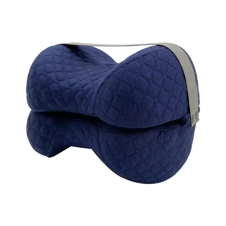 Knitted Memory Foam Leg Pillow with Curved Ergonomic Shape, 11x8 Inch | Compact Curved Pillow for Resting | Leg Pillows
