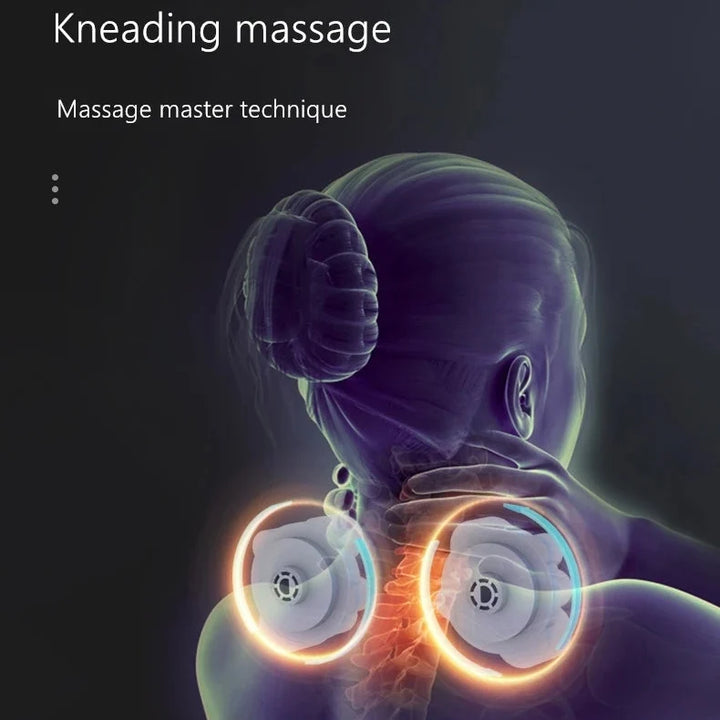 Shiatsu Neck and Back Massage Pillow with Heat and 16 Nodes | Kneading Massage Wherever You Rest | Massage Pillows