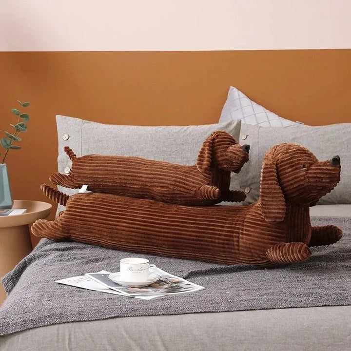 Lifelike Dachshund Dog Plush Pillow, 50cm Long Stuffed Cushion | Cuddly Sausage Dog Cushion | Plush Pillows