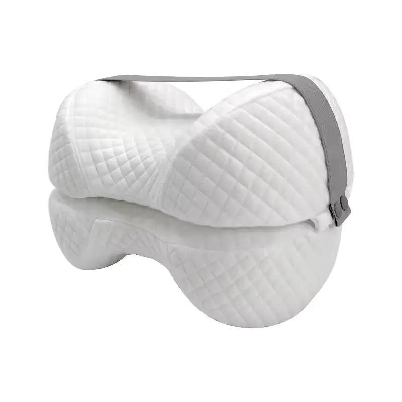 Knitted Memory Foam Leg Pillow with Curved Ergonomic Shape, 11x8 Inch | Compact Curved Pillow for Resting | Leg Pillows