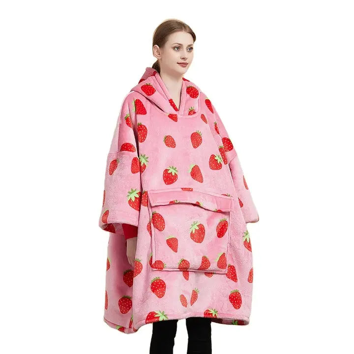 Oversized Wearable Blanket Hoodie with Sleeves and Hood for Winter | Winter-Ready Hoodie Blanket | Hooded Blankets