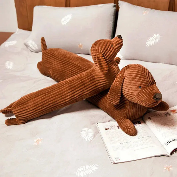 Lifelike Dachshund Dog Plush Pillow, 50cm Long Stuffed Cushion | Cuddly Sausage Dog Cushion | Plush Pillows