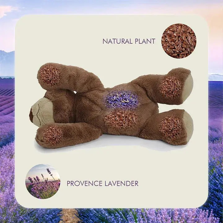 Weighted Stuffed Bear Plush Pillow in Soft Fabric, Three Sizes | Gently Weighted Cuddle Bear | Plush Pillows