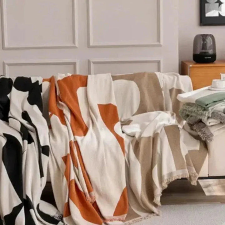 Soft Chenille Plaid Throw Blanket and Couch Cover in Three Sizes | Plaid Chenille, Throw or Couch Cover | Throw Blankets