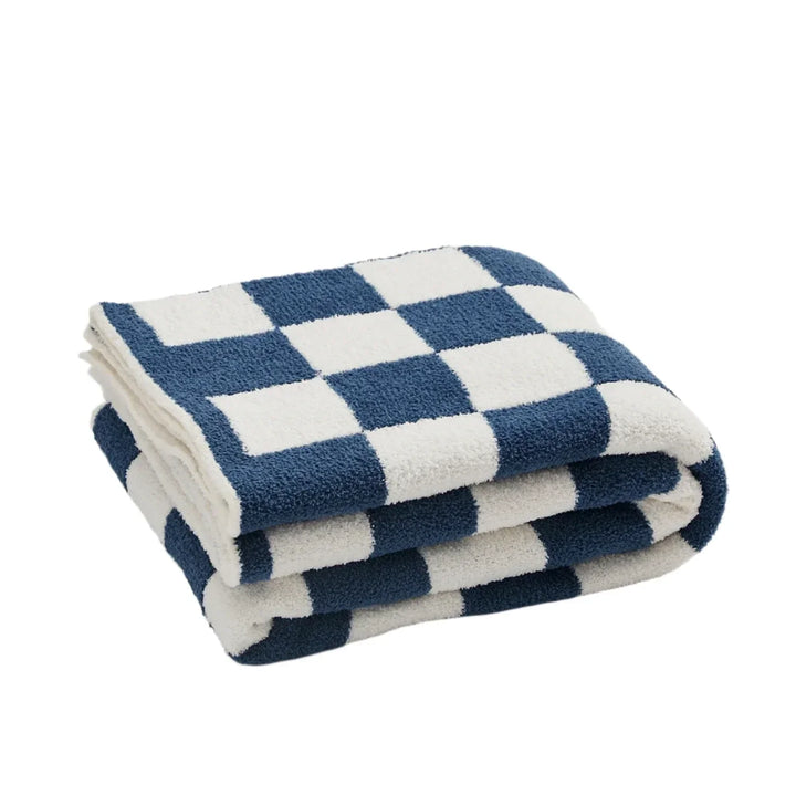 Soft Plush Navy Blue Throw Blanket for Snuggling All Year Round | Plush Navy Throw for Calm Interiors | Throw Blankets