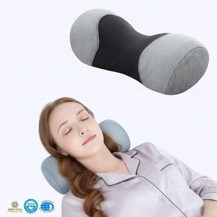Memory Foam Neck Roll Pillow with Contoured Design | Targeted Neck Support | Neck Pillows