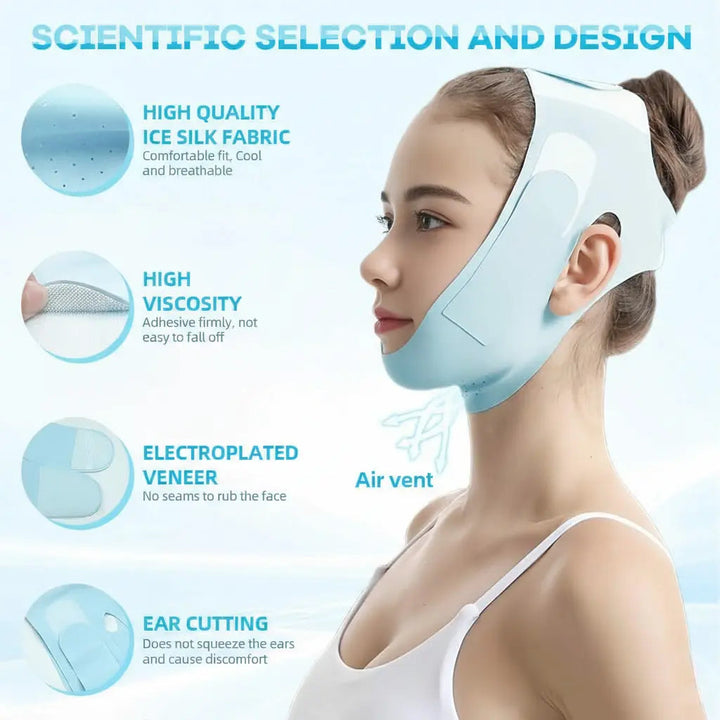 Reusable Silicone Facial Contour Strap with Adjustable Wrap, Latex Free | Soft Reusable Contour Strap | Facial Straps