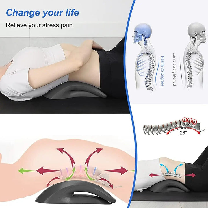 Ergonomic Back Stretching Cushion with Adjustable Arch Levels | Adjustable Arch Cushion for Stretch Routines | Stretching Cushions