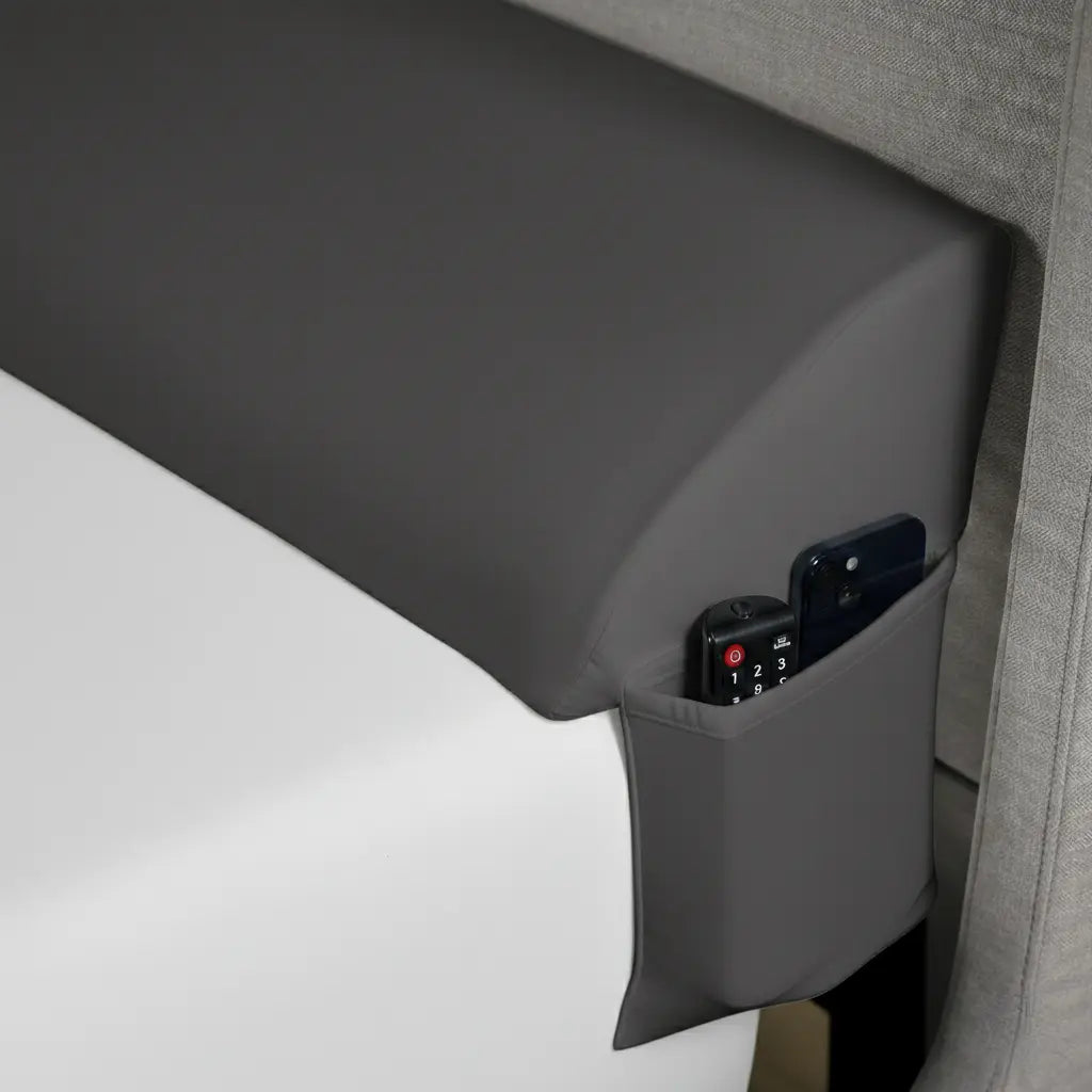 Bed Wedge Gap Filler Pillow with Silicone Grip and Pockets | Close the Bed Gap | Wedge Pillows