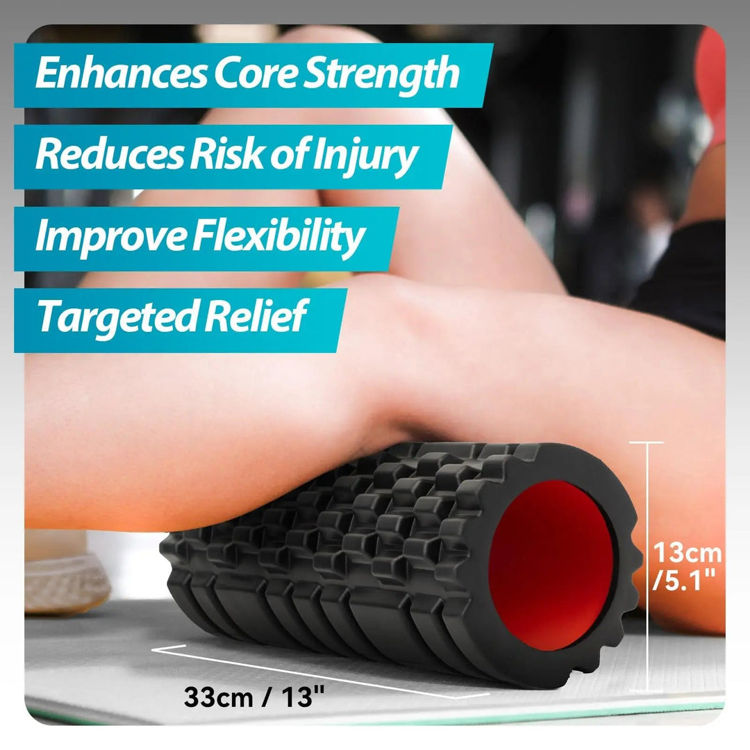 High Density EVA Foam Roller, 30x10cm, for Fitness, Yoga and Pilates | Firm Compact Recovery Roller | Foam Rollers